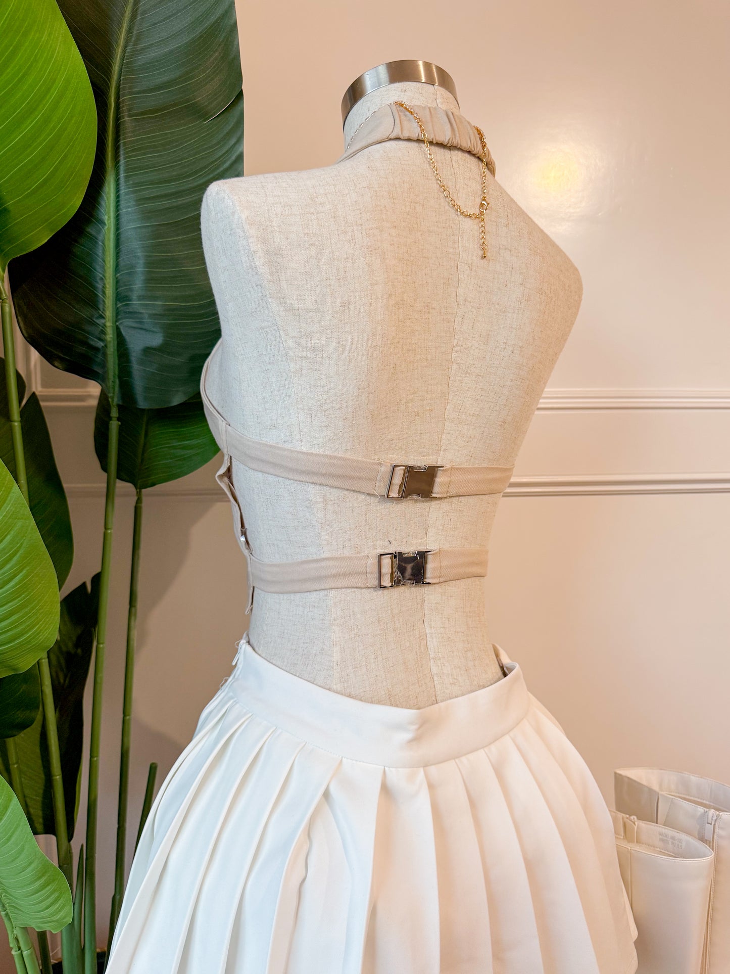 Mexico Tie Up Halter (Beige)