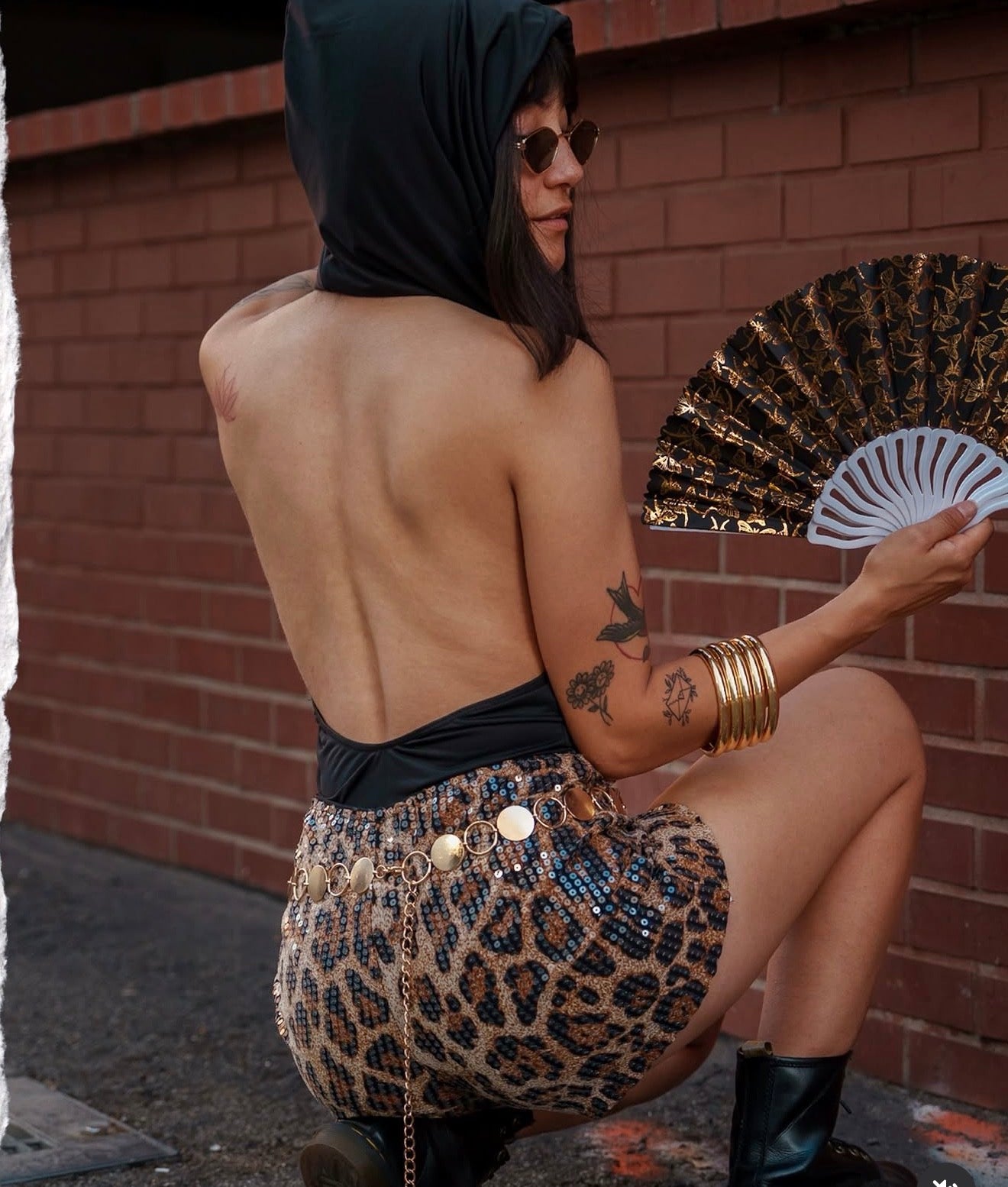 Hoodie Bodysuit (Black)