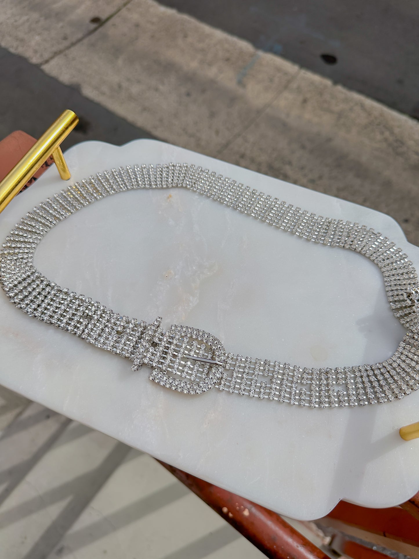 Cinturón de diamantes de imitación