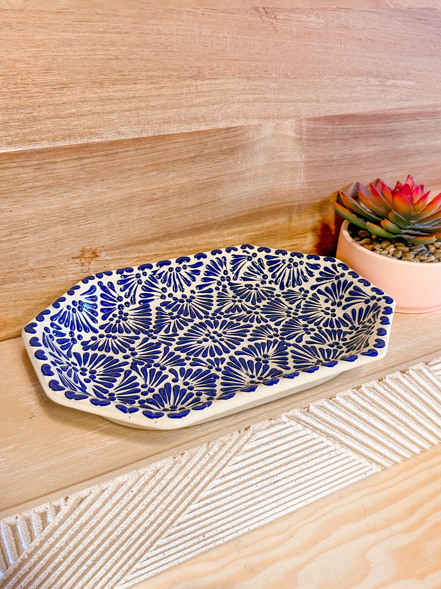 Talavera Medium Bowl Plate (Blue)