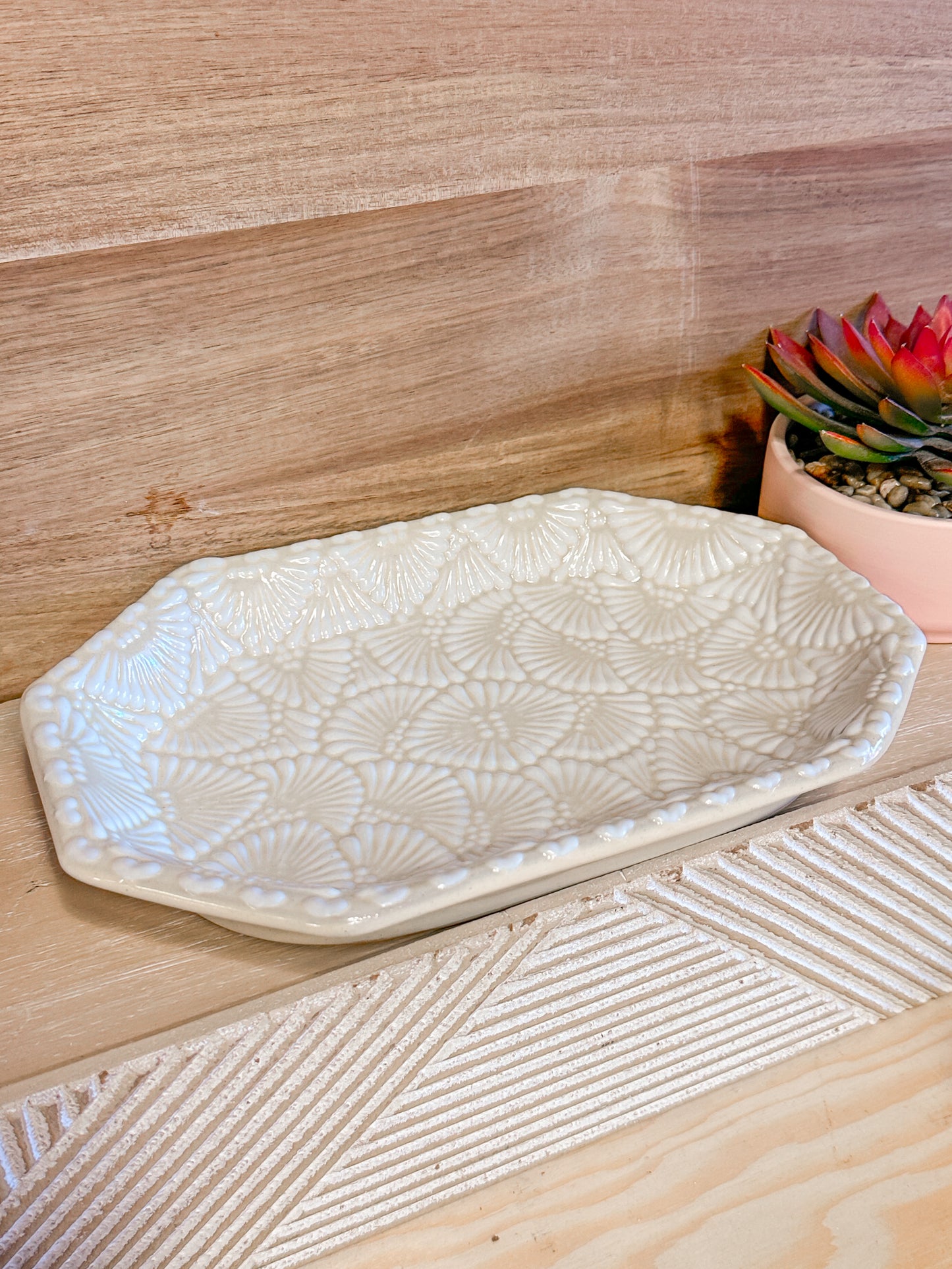 Talavera Medium Bowl Plate (White)