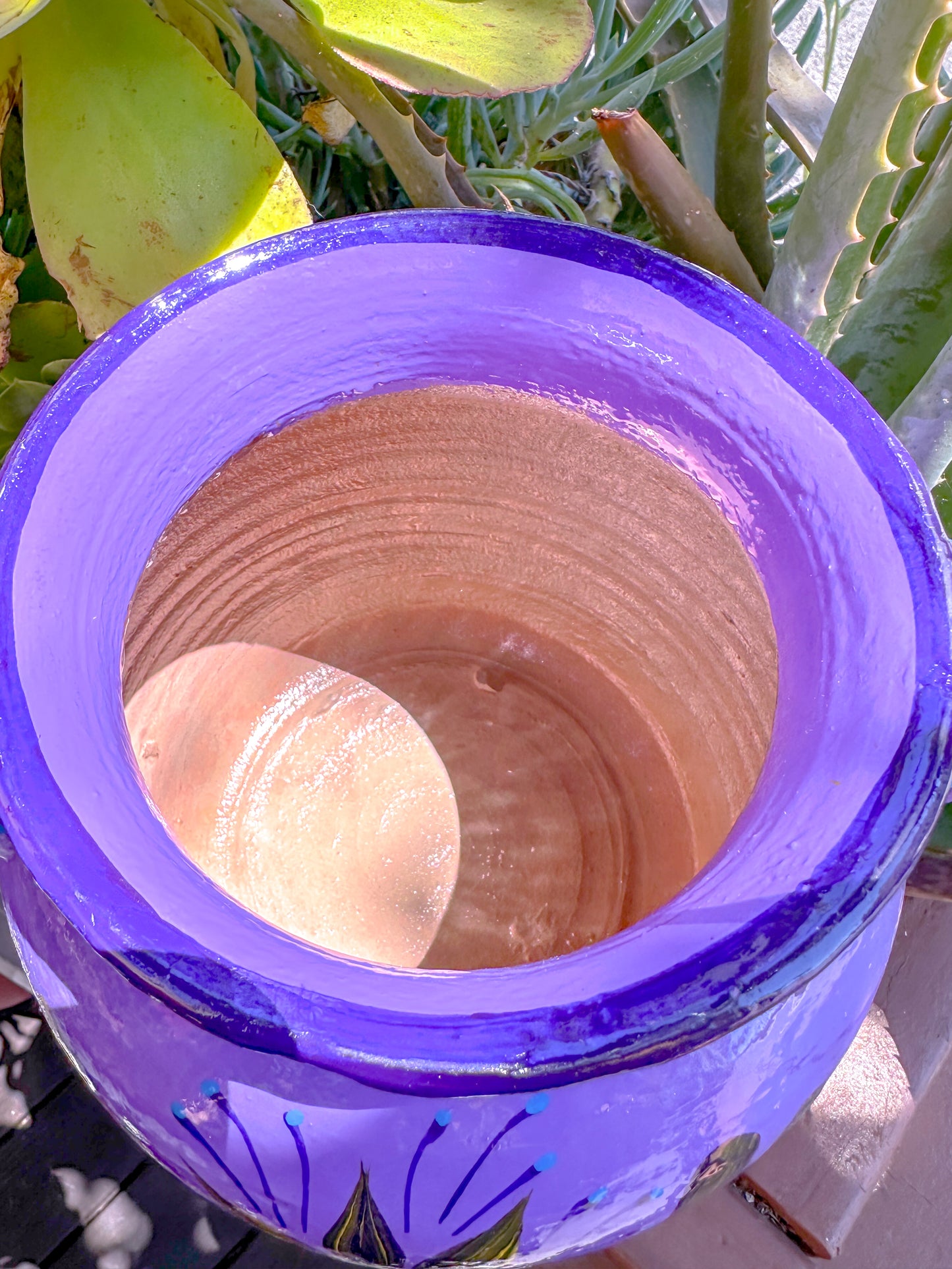 Artisanal Circle Flower Vase (Purple)