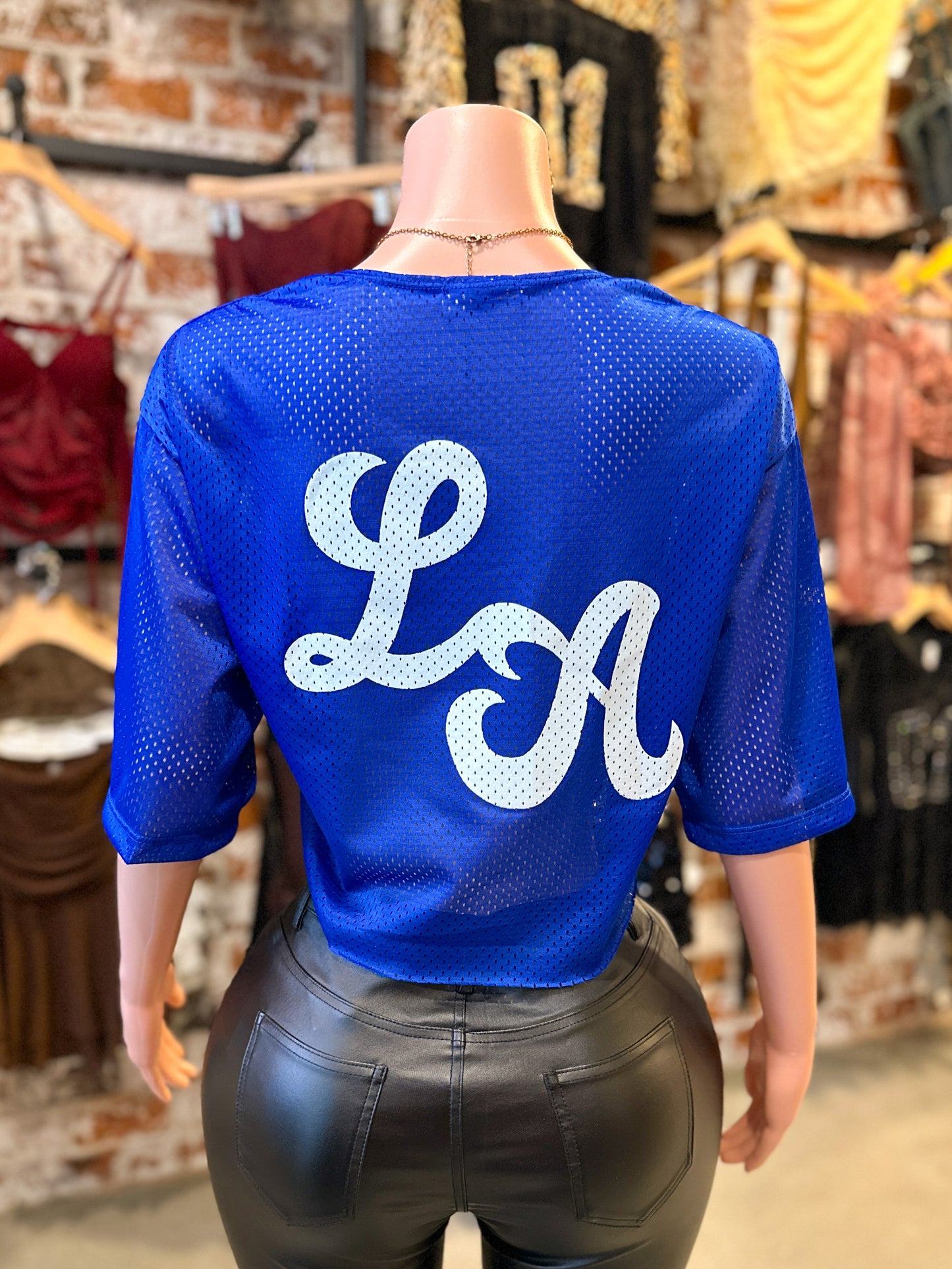 Los Angeles Blue Lace Crop Jersey