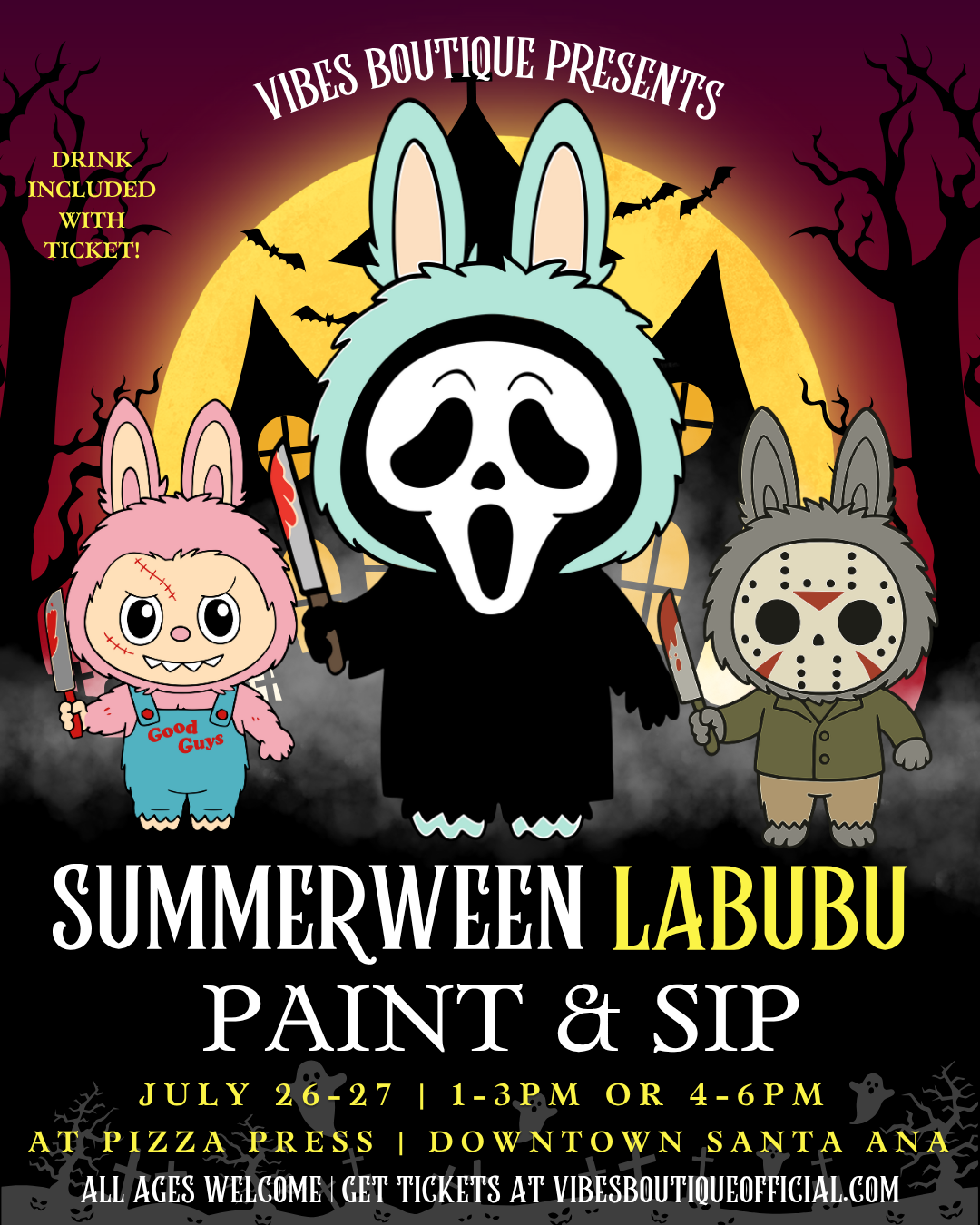 Summerween Labubu Sip & Paint (July 26-27)