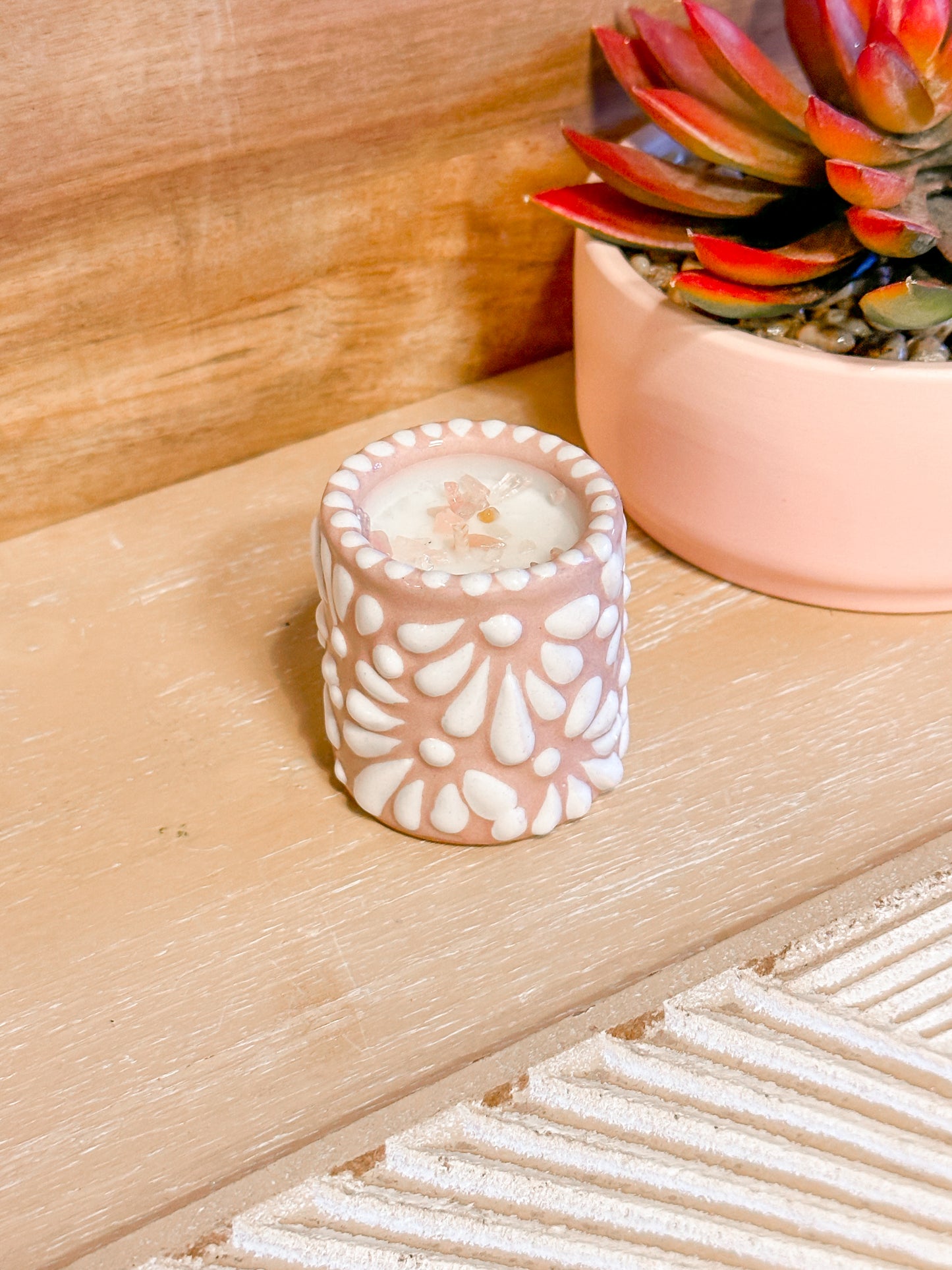 Talavera Mini Shot Candle (Nude)