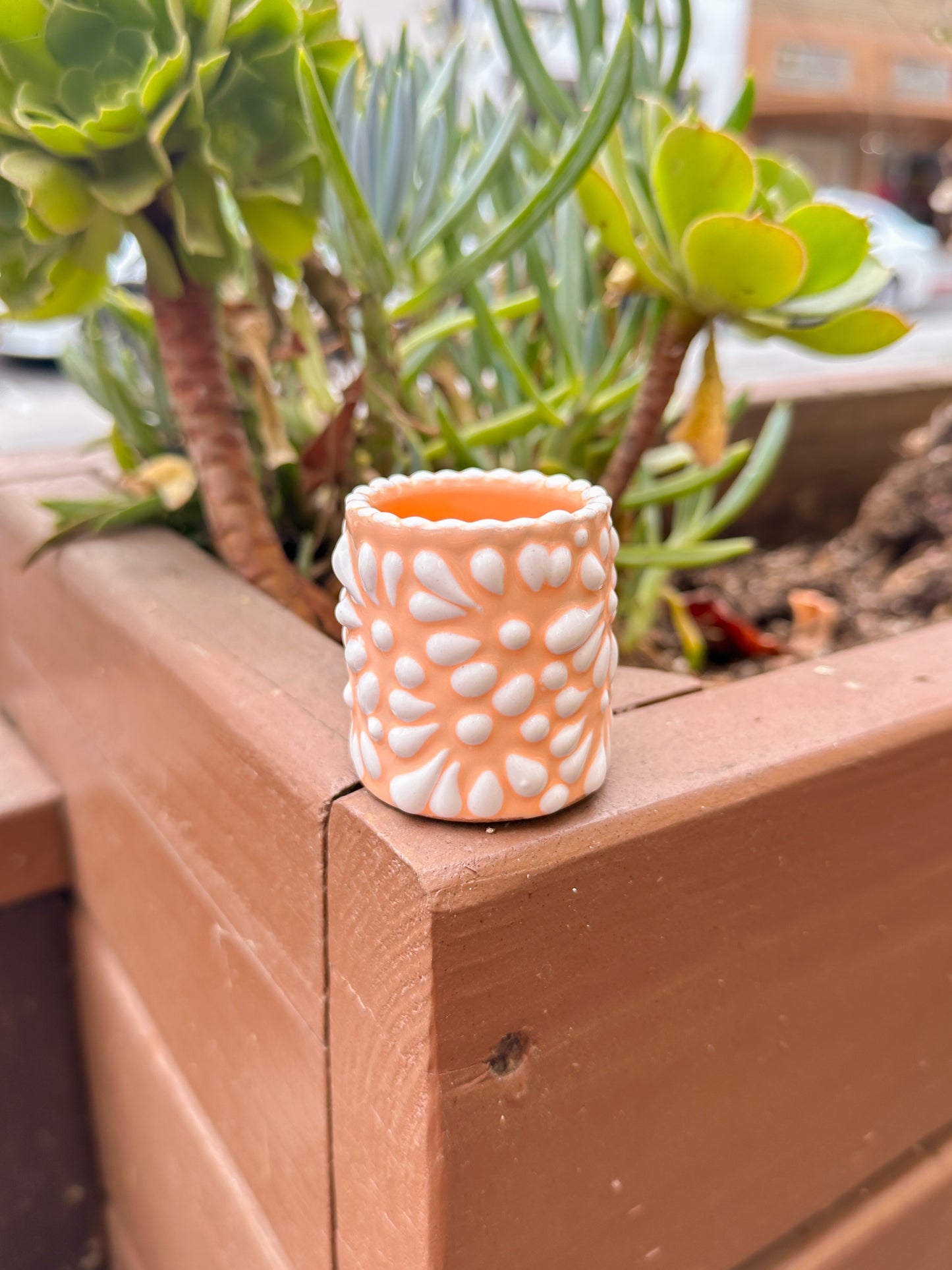 Talavera Mini Shot Glass (Melon & White)