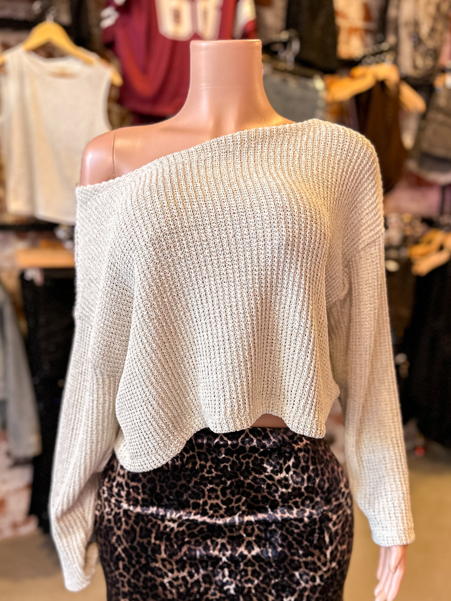 Oatmeal Sweater Top