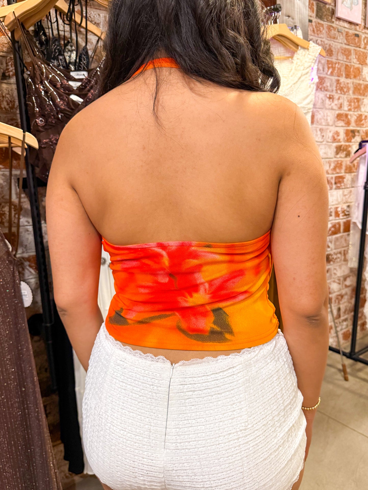 Orange Flower Top
