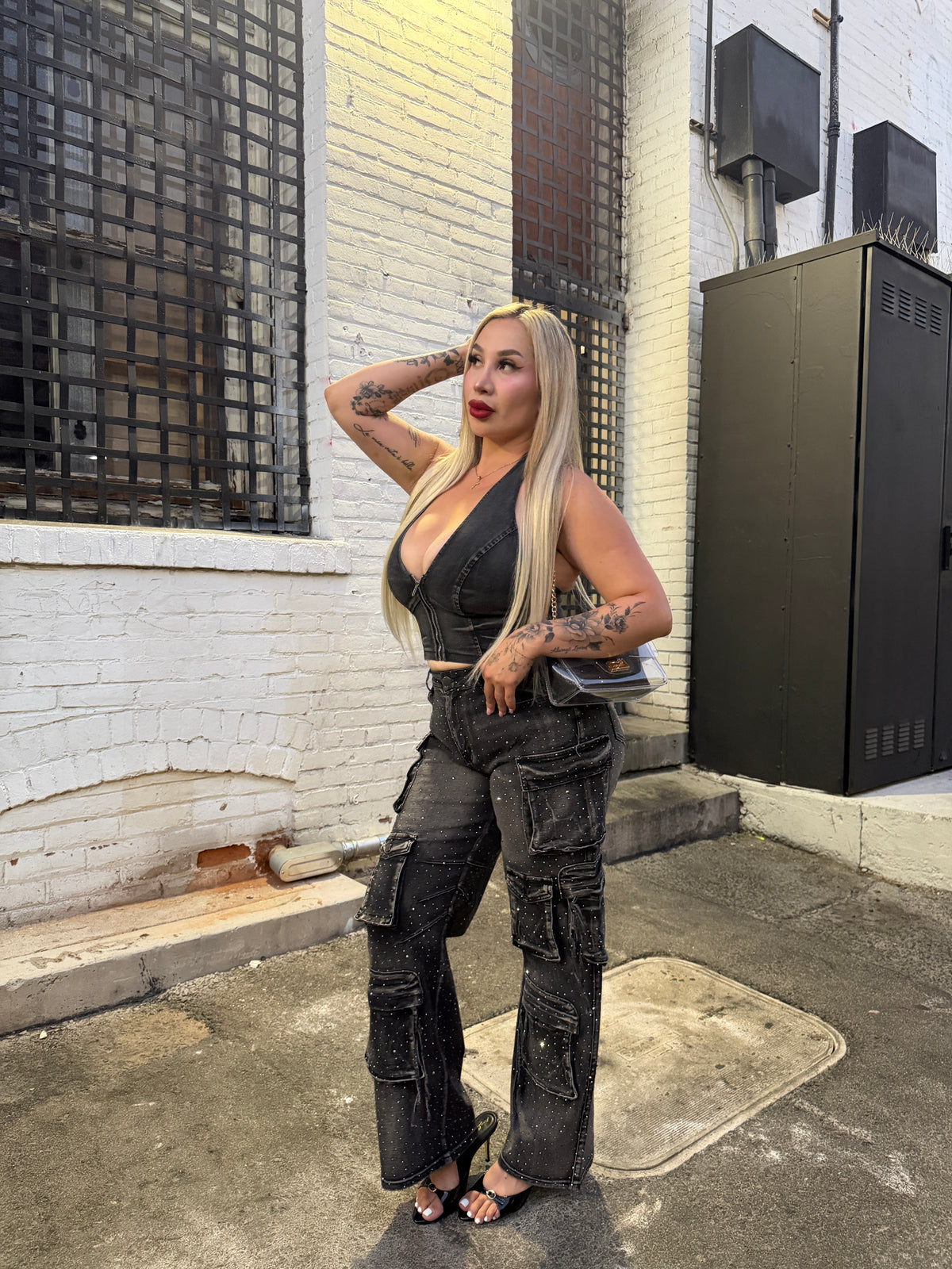 Headliner Statement Cargo Jeans(Black)