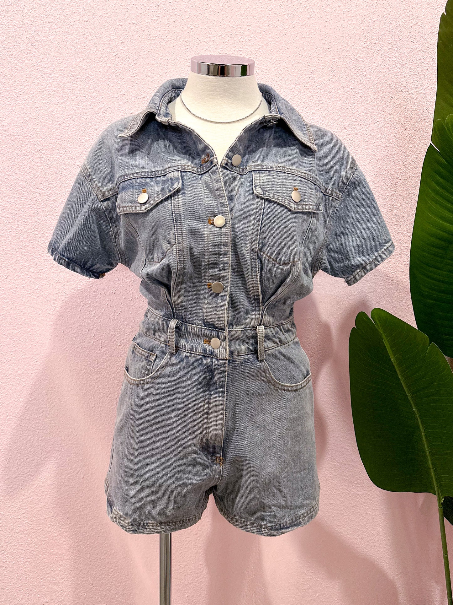 Susie Denim Romper