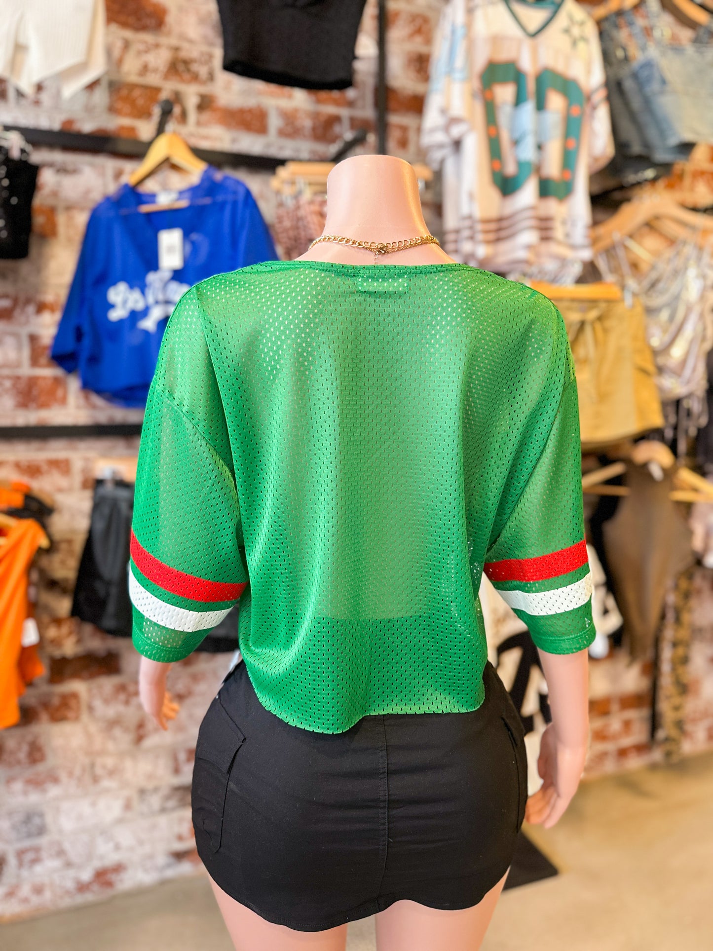 Mexico Lace Crop Jersey (Green) (Pre-order shipping 10/5/25)
