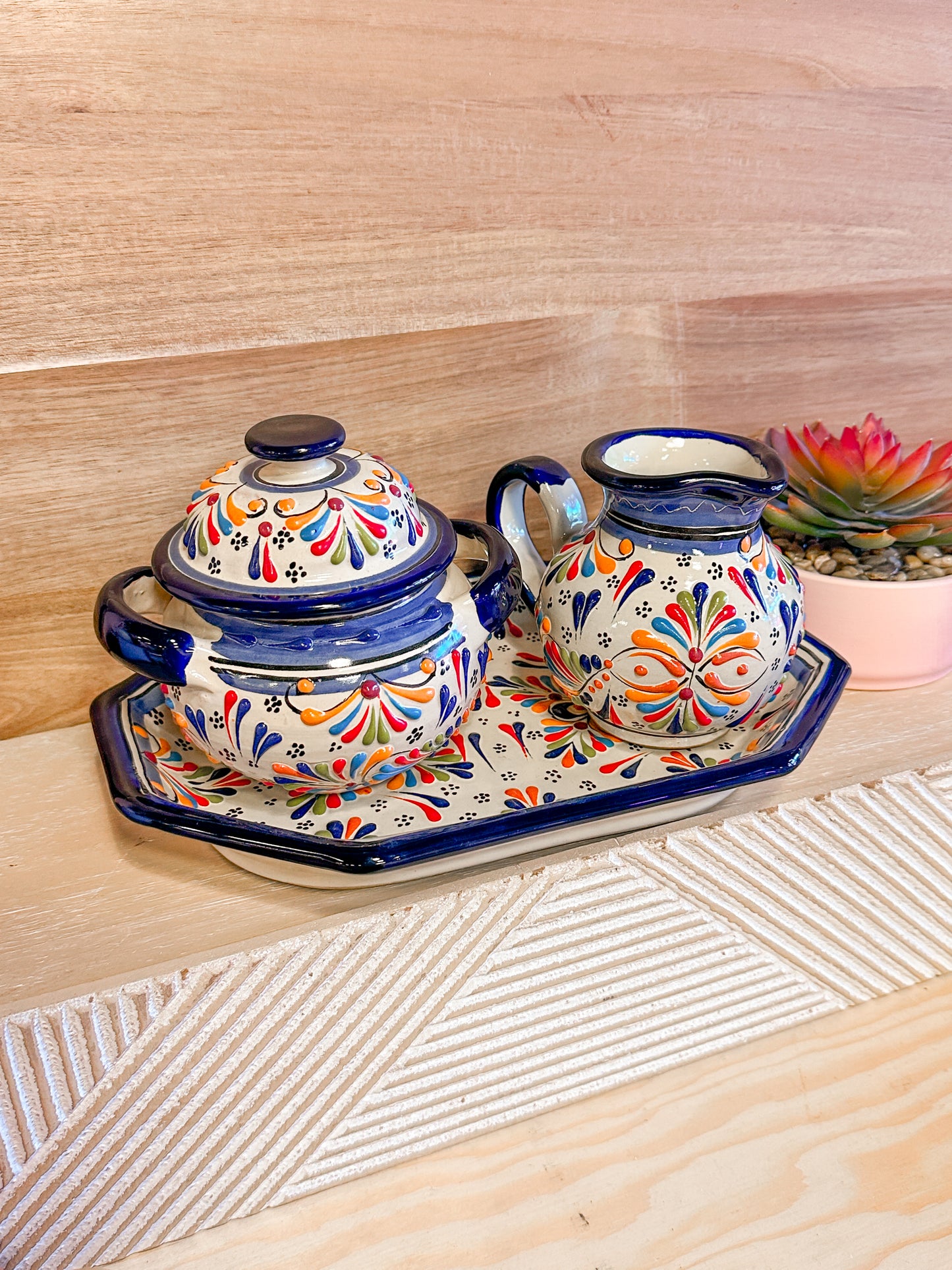 Talavera Medium Sugar Bowl (Blue)