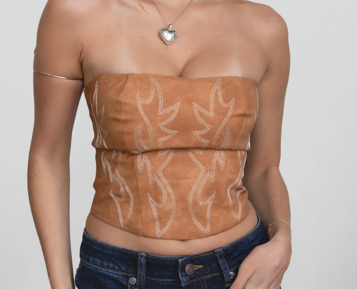 Western Corset Top (Caramel)