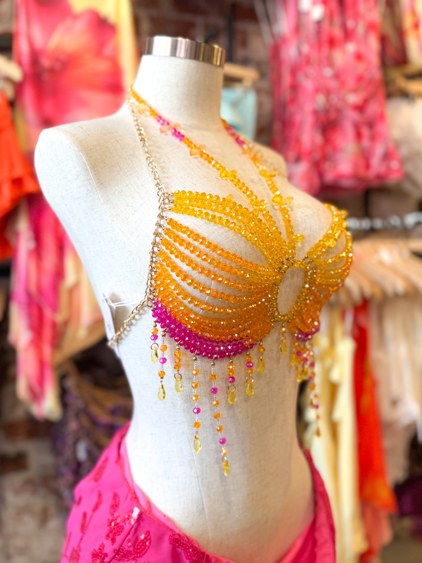 Tusa Glow Beaded Top