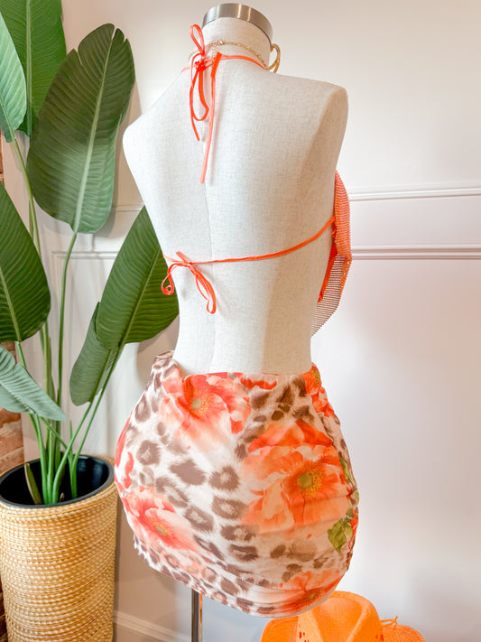 Tropic Jungle Skirt (Orange)