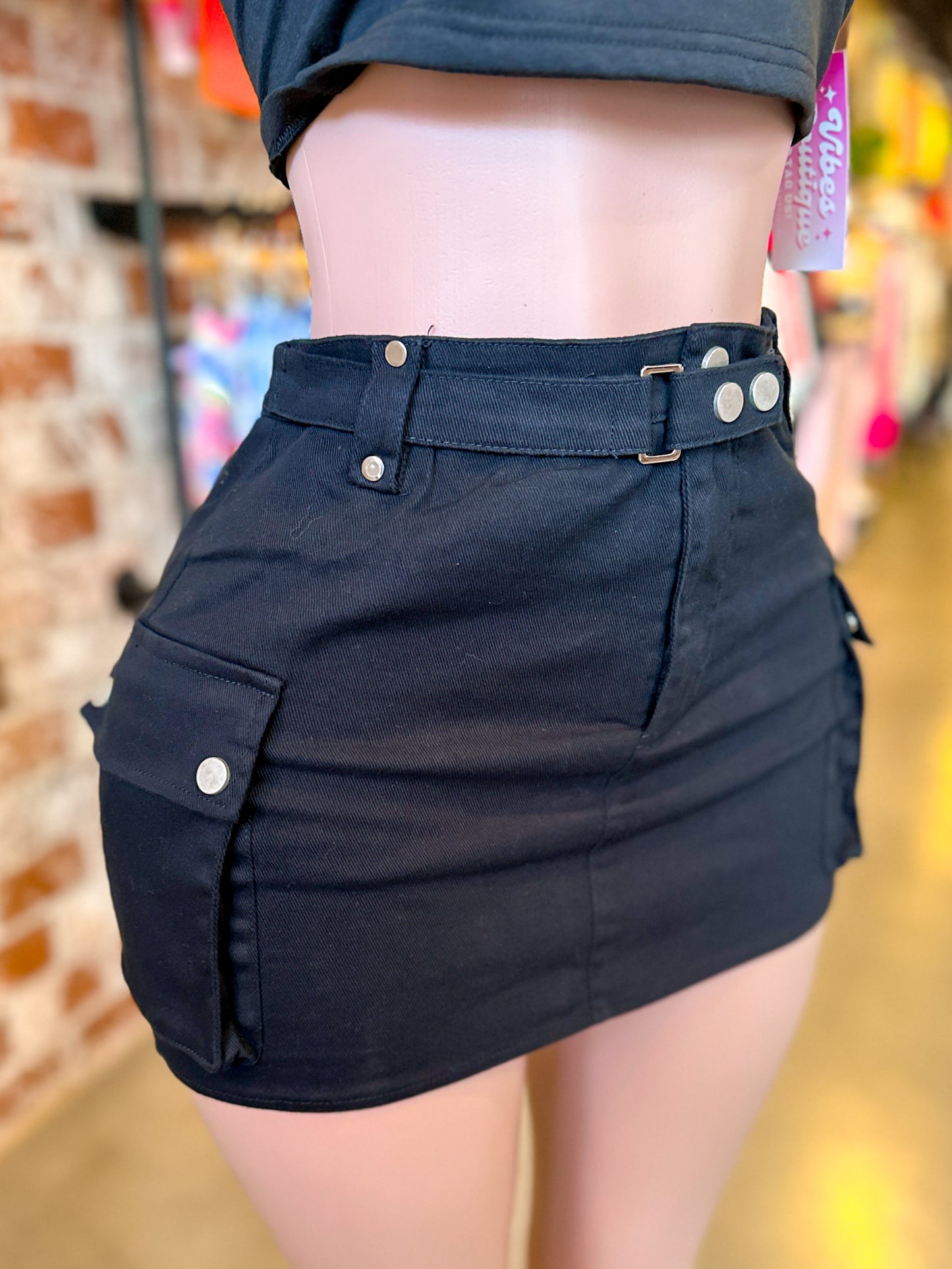 Cargo Skirt (Black)