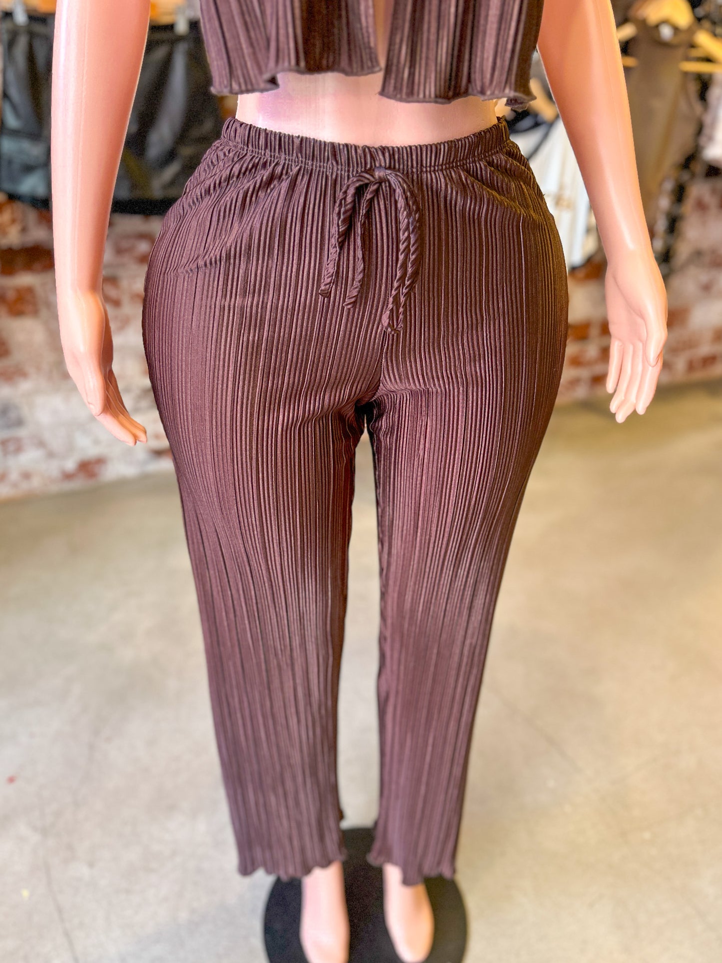 Halter Pants Set (Brown)
