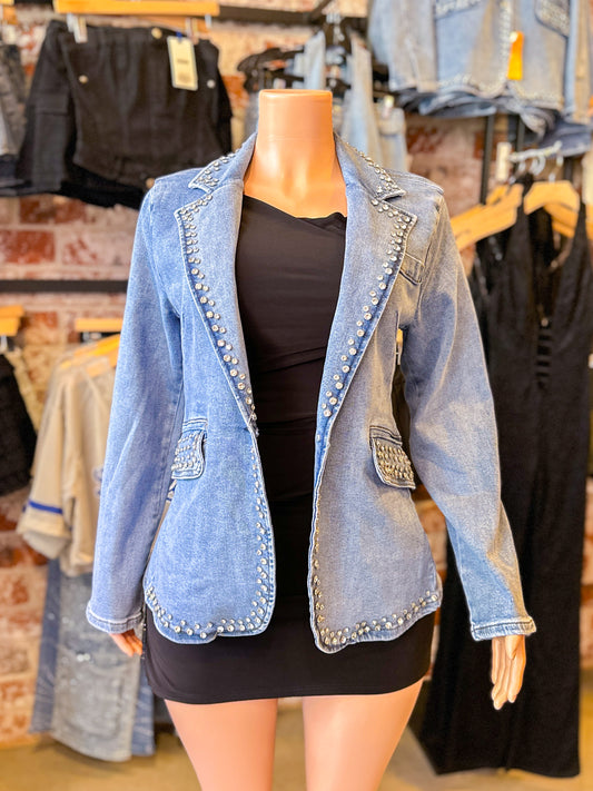Diamond Denim Blazer