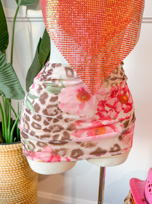 Tropic Jungle Skirt (Pink)