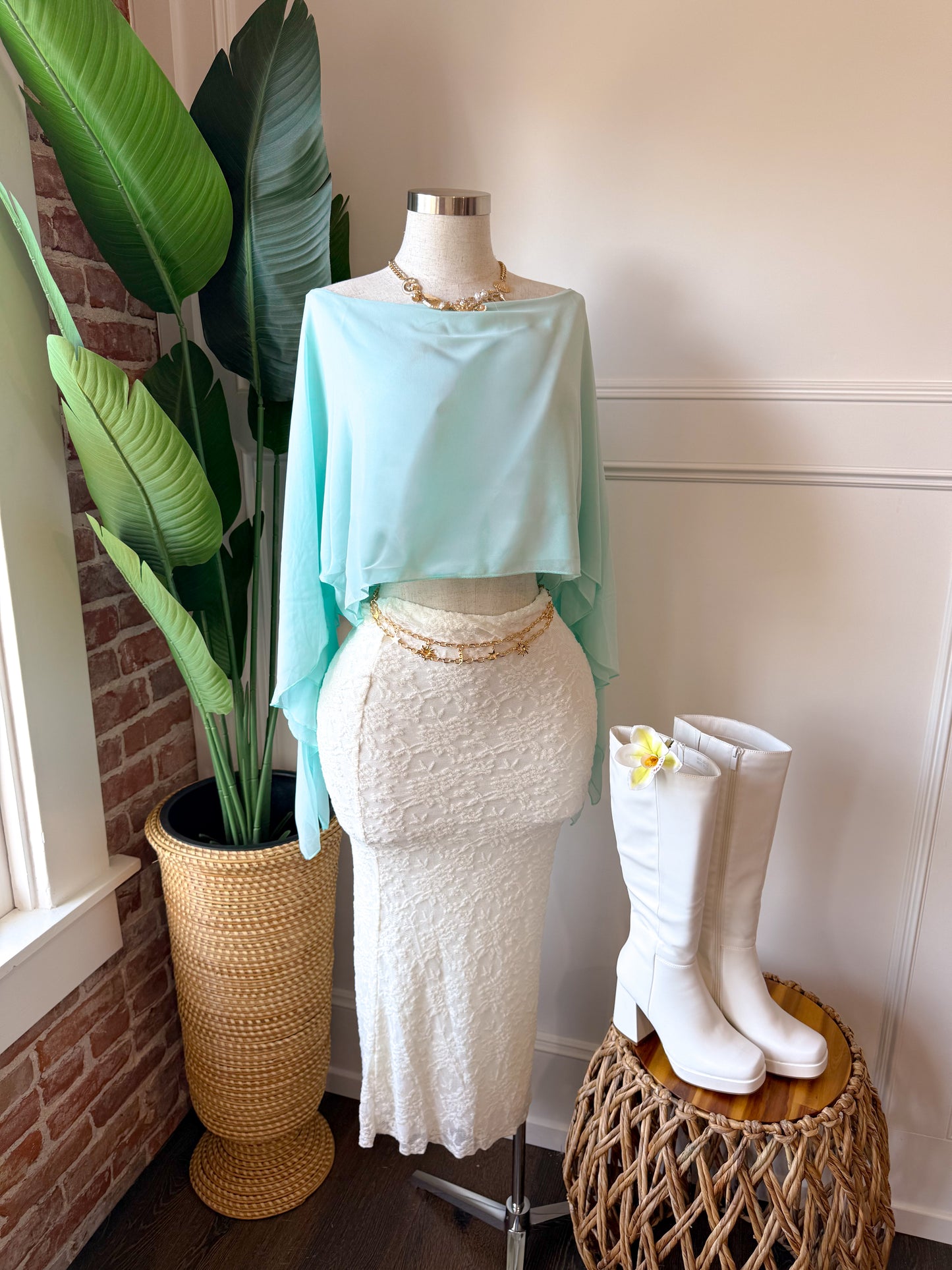 Provenza Drape Top (Mint)