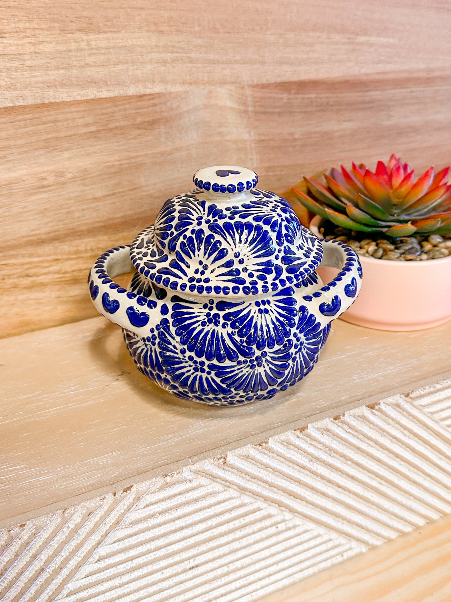 Talavera Medium Sugar Bowl (Blue)