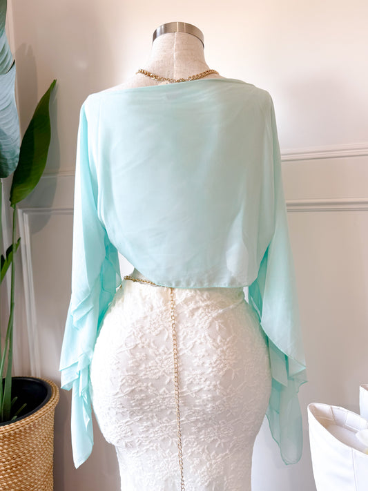 Provenza Drape Top (Mint)