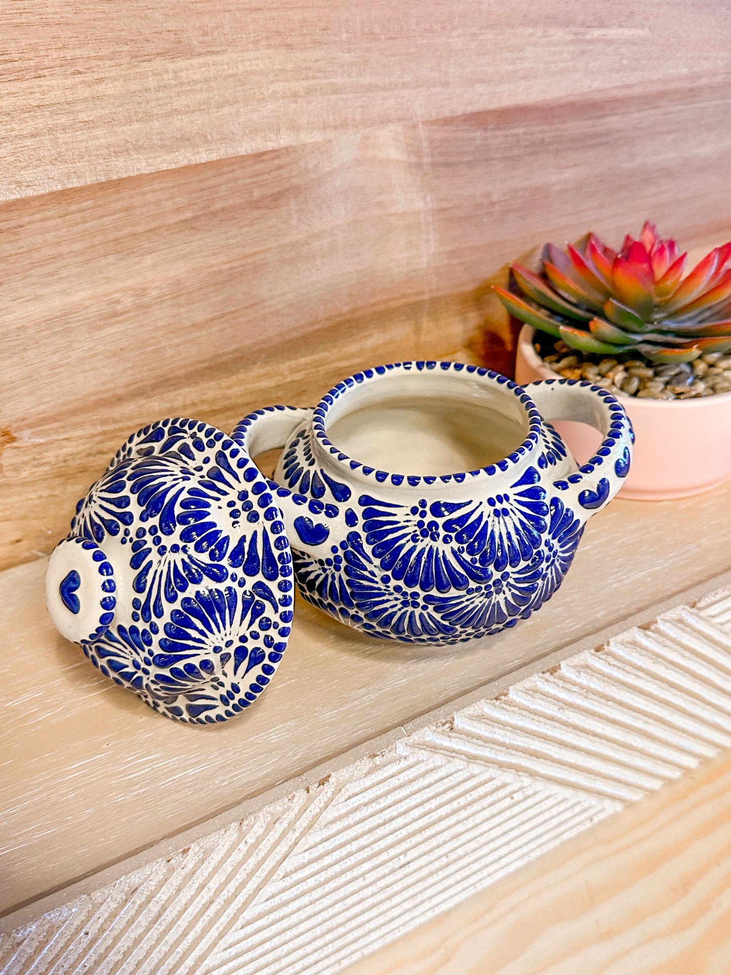 Talavera Medium Sugar Bowl (Blue)