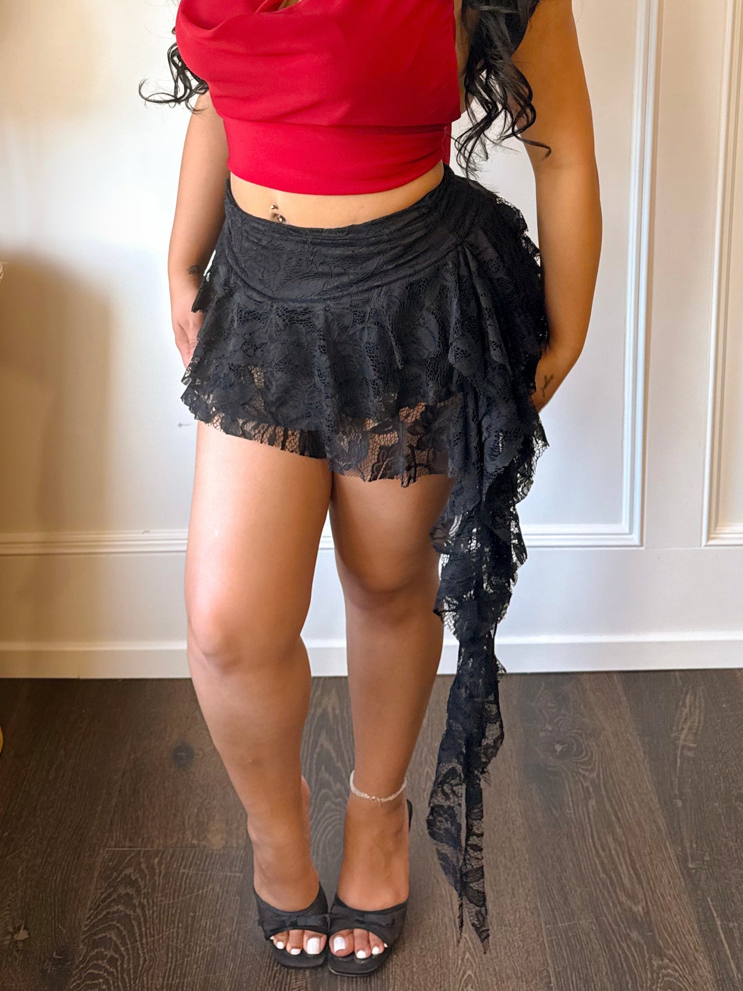 Laced To Perfection Black Skirt
