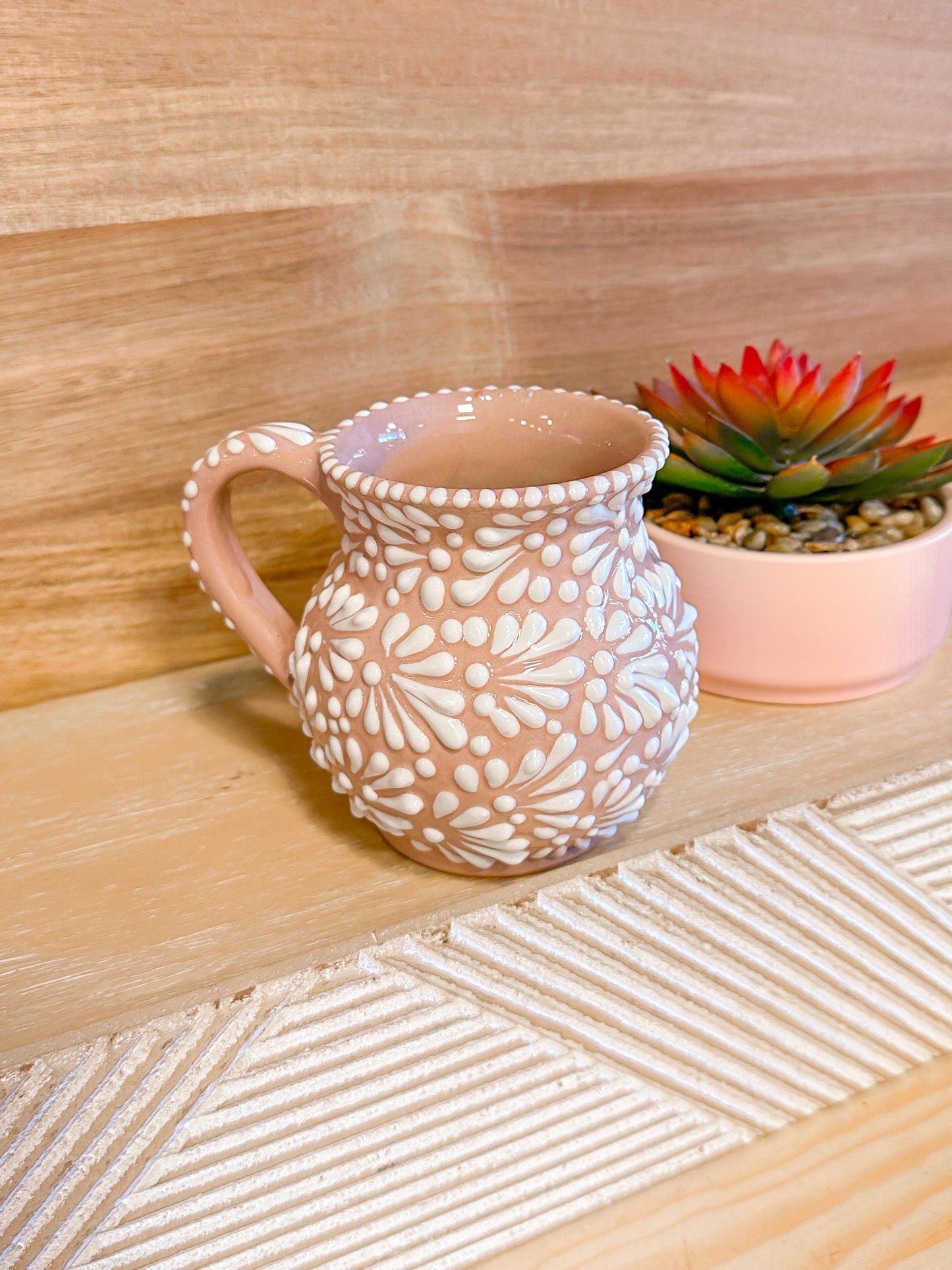 Talavera Jarrito Mug (Nude & White)