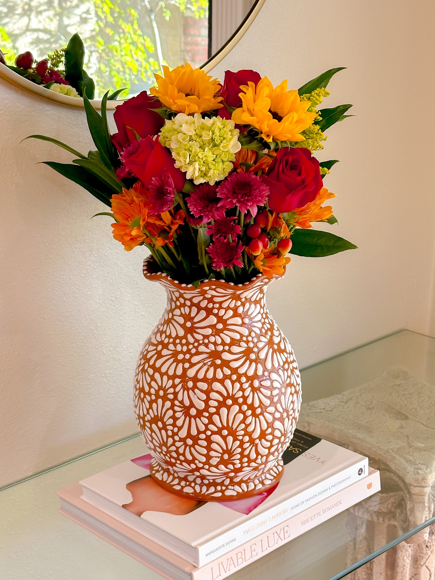Talavera Large Vase (Brown)