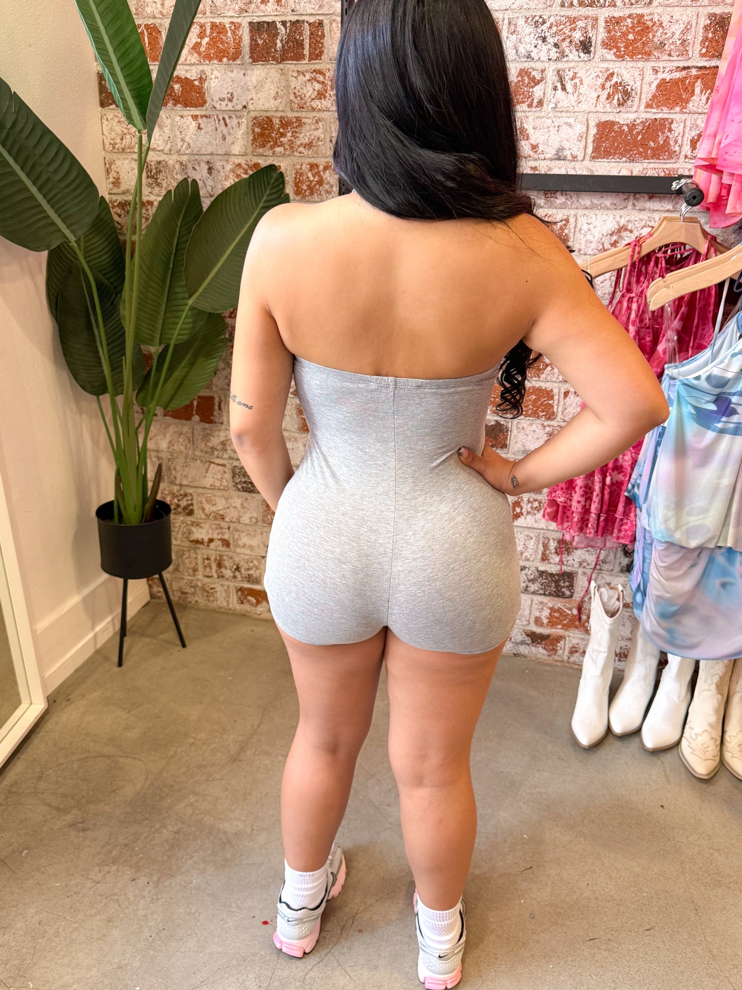 Cool Girl Romper (Gray)
