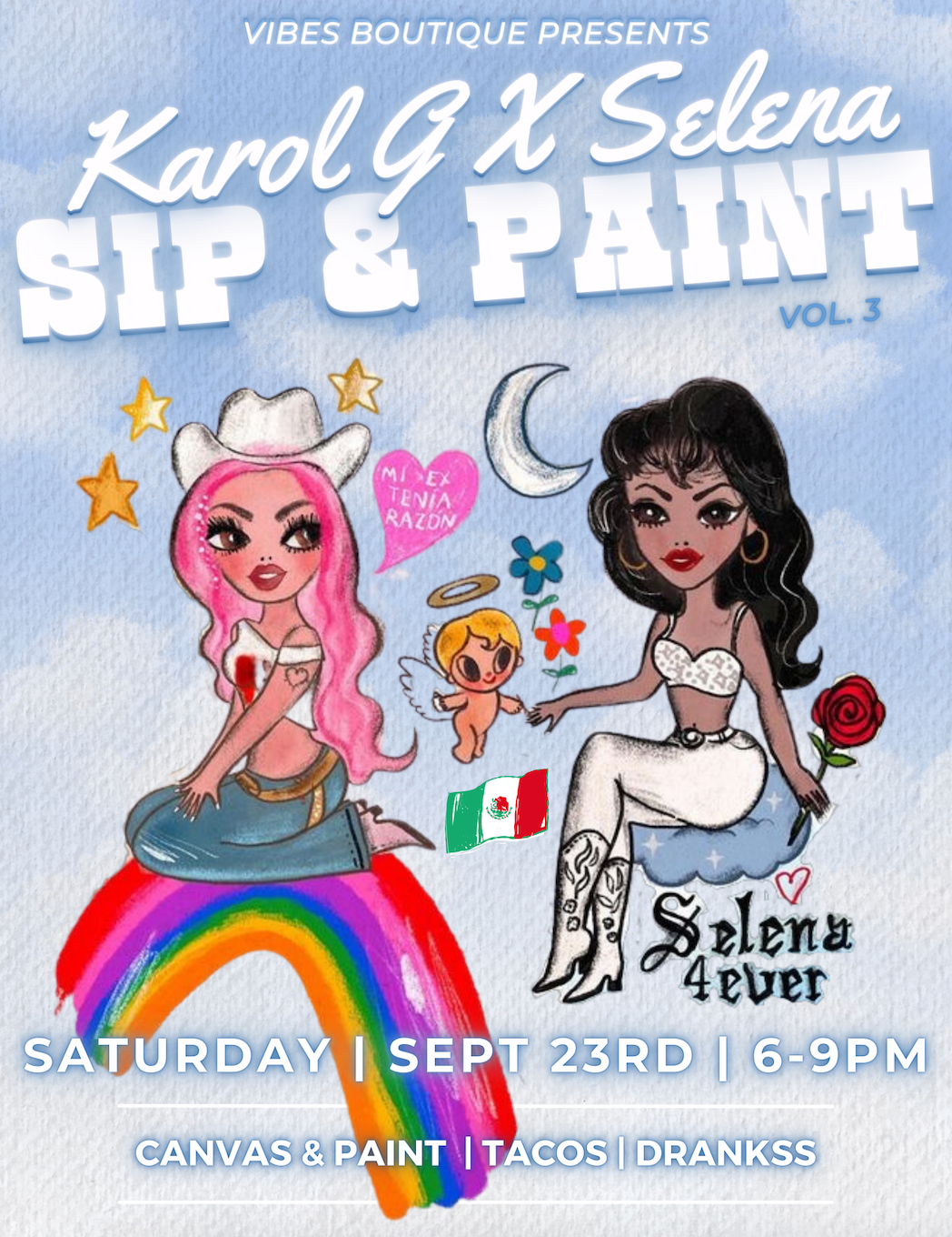 KAROL G & SELENA PAINT NIGHT🌹💕