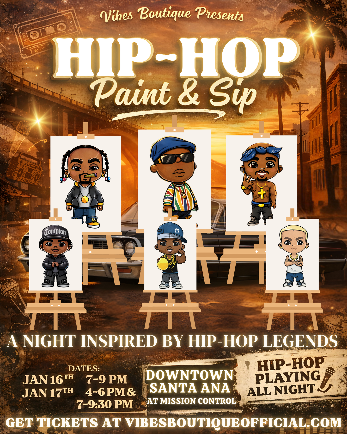 Hip Hop Paint & Sip (Jan 16-17) @ Mission Control