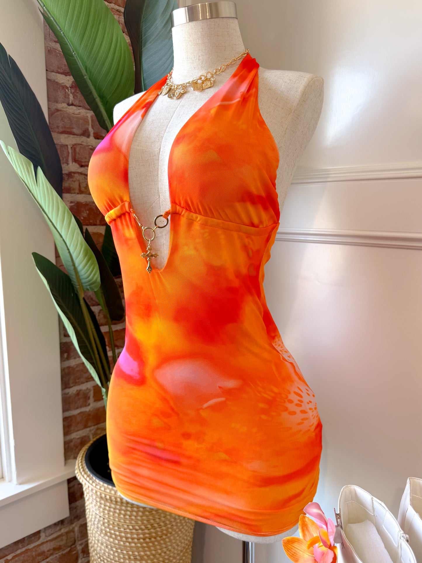 Isla Orange Dress