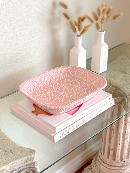 Talavera Fruit Bowl Plate (Pink)