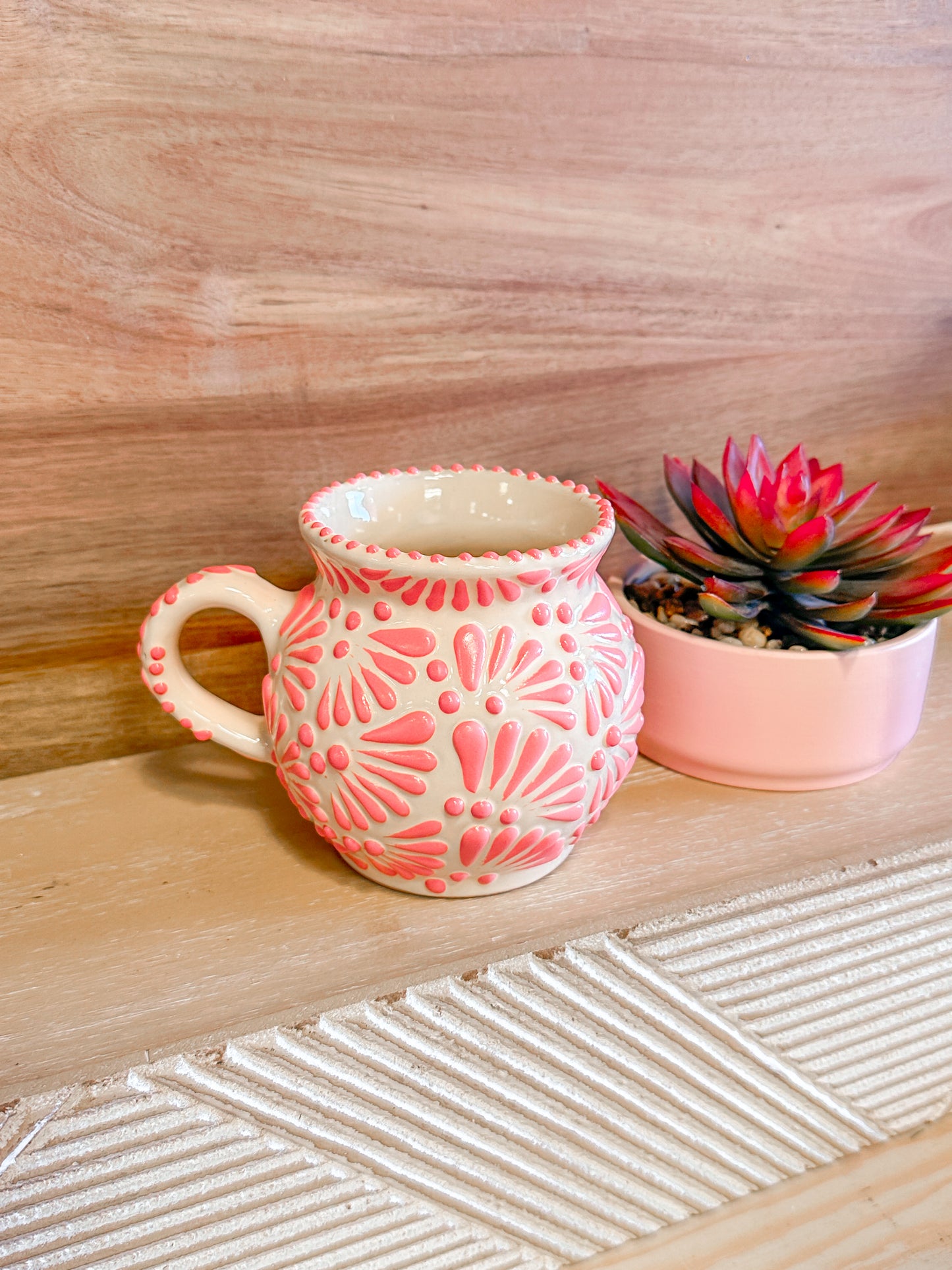 Talavera Jarrito Mug (Dusty Rose)