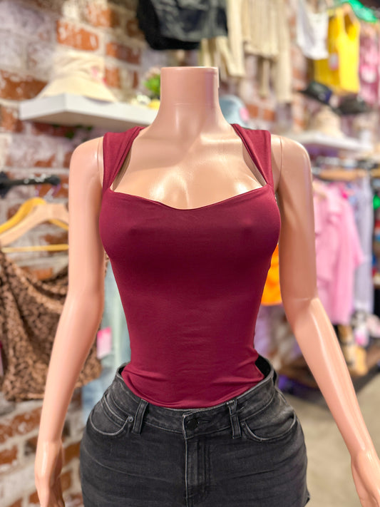 Daisy Top (Burgundy)