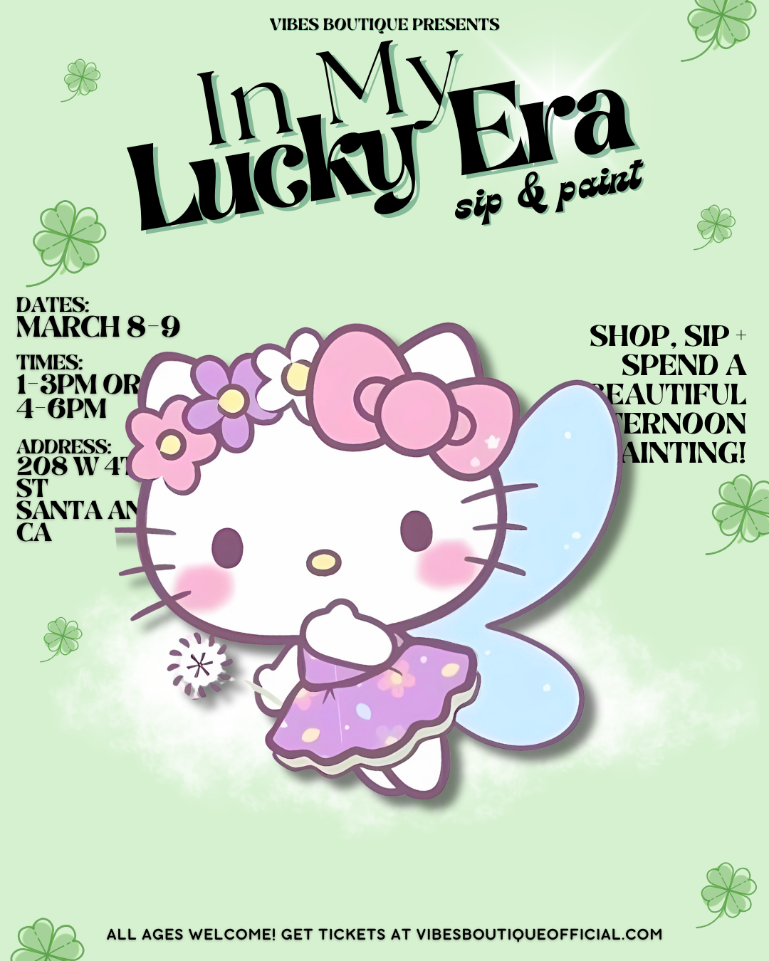 In My Lucky Era Sip & Paint (Mar 8-9)