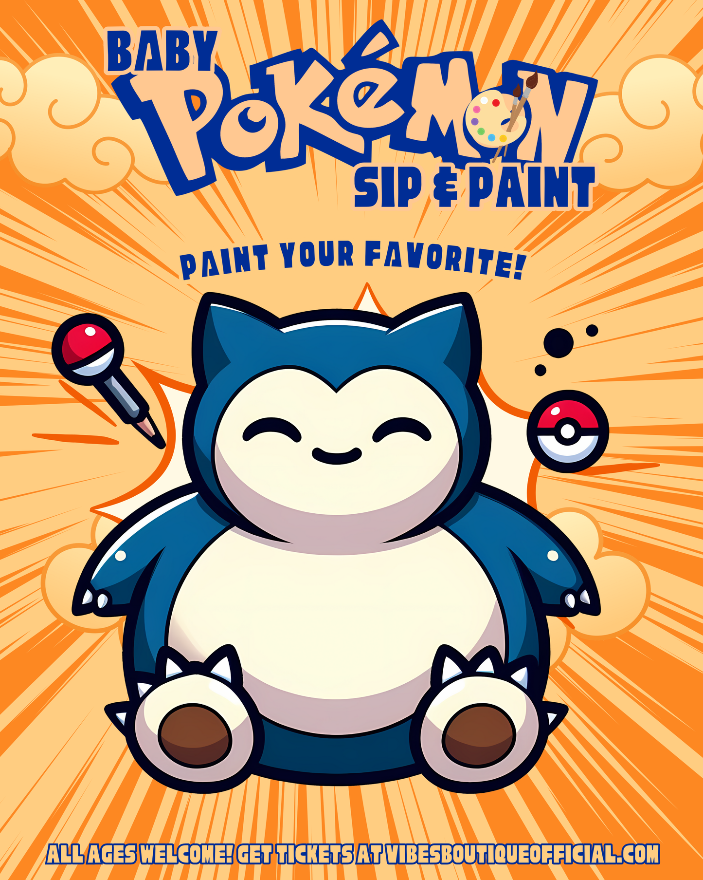 Baby Pokemon Sip & Paint (Feb 21-23 & Mar 1-2)