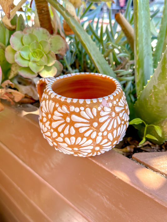 Talavera Low Regular Mugs (Brown & White)