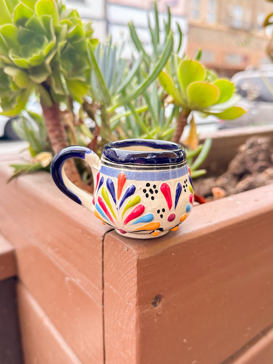 Talavera Mini Shot Glass With Handle (Fiesta)