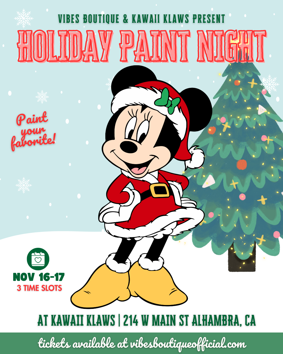 Holiday Paint Night (AT KAWAII KLAWS, ALHAMBRA)