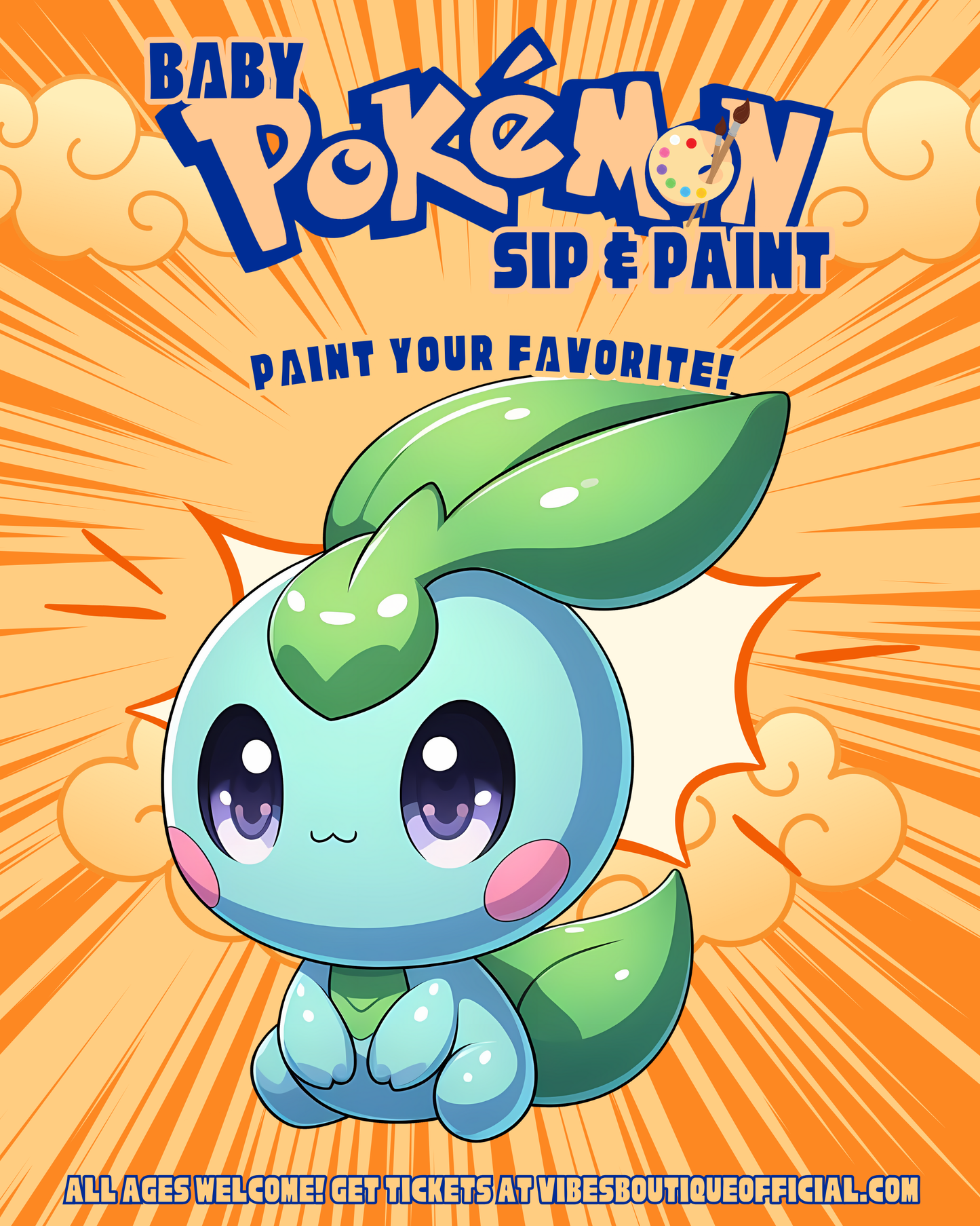 Baby Pokemon Sip & Paint (Feb 21-23 & Mar 1-2)