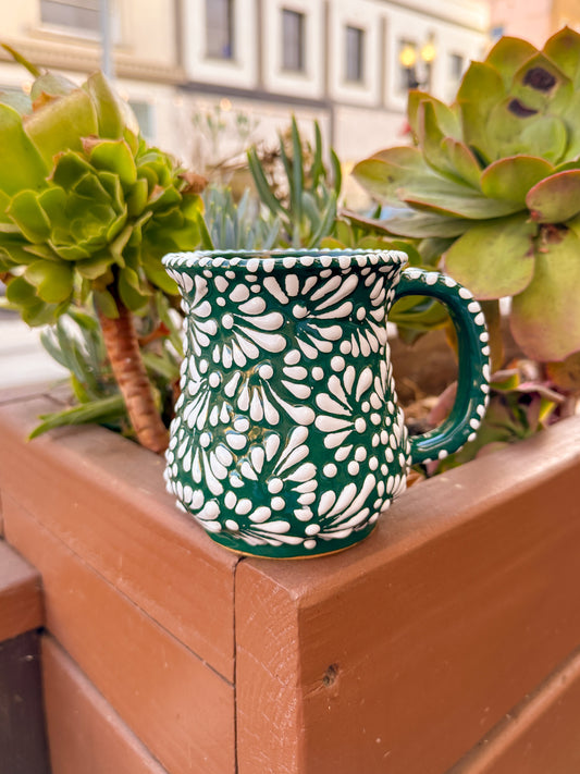 Talavera Marilyn Mug (Forest Green & White)