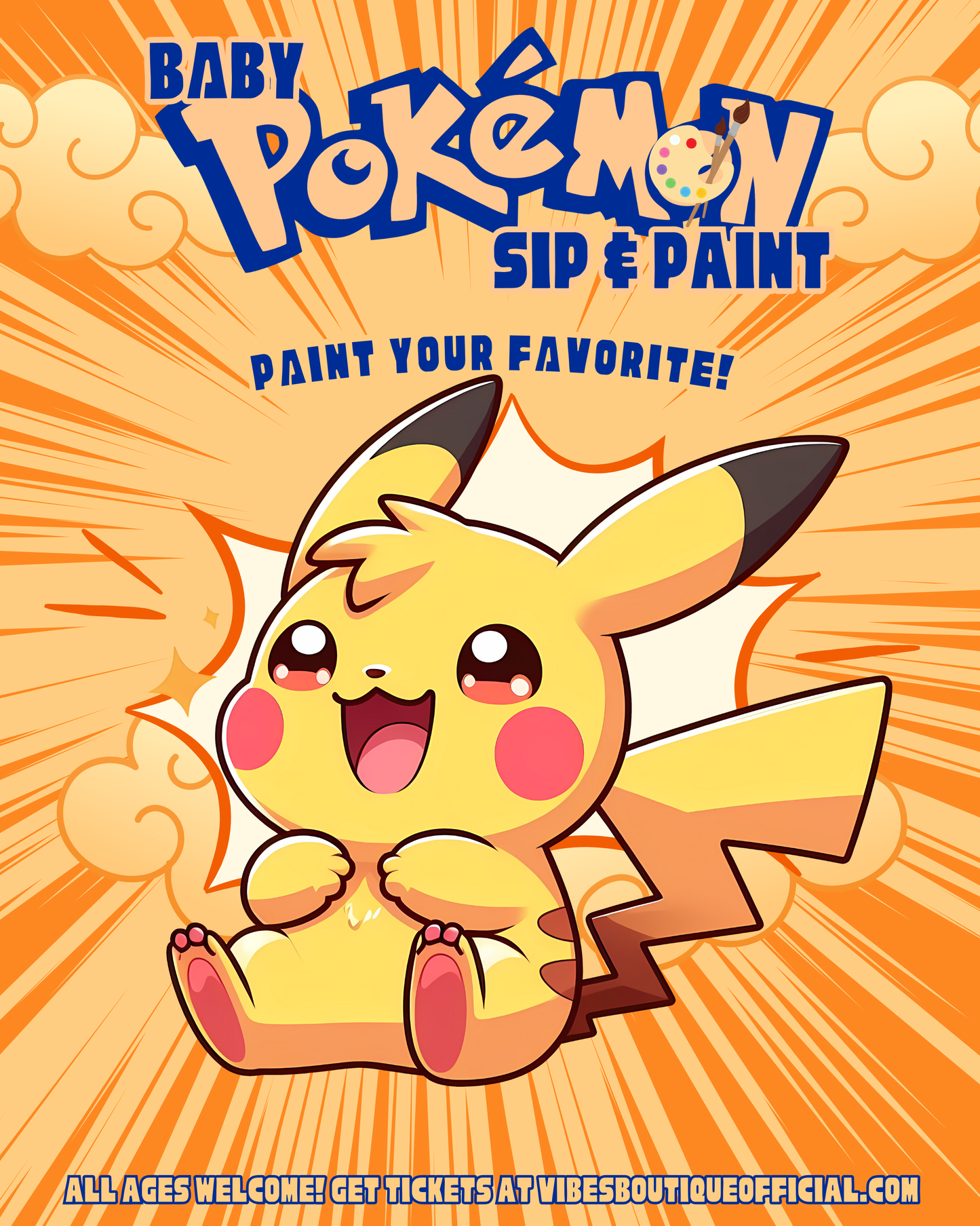 Baby Pokemon Sip & Paint (Feb 21-23 & Mar 1-2)