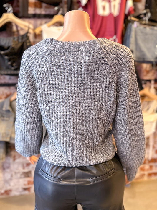 Knit Cardigan (Grey)