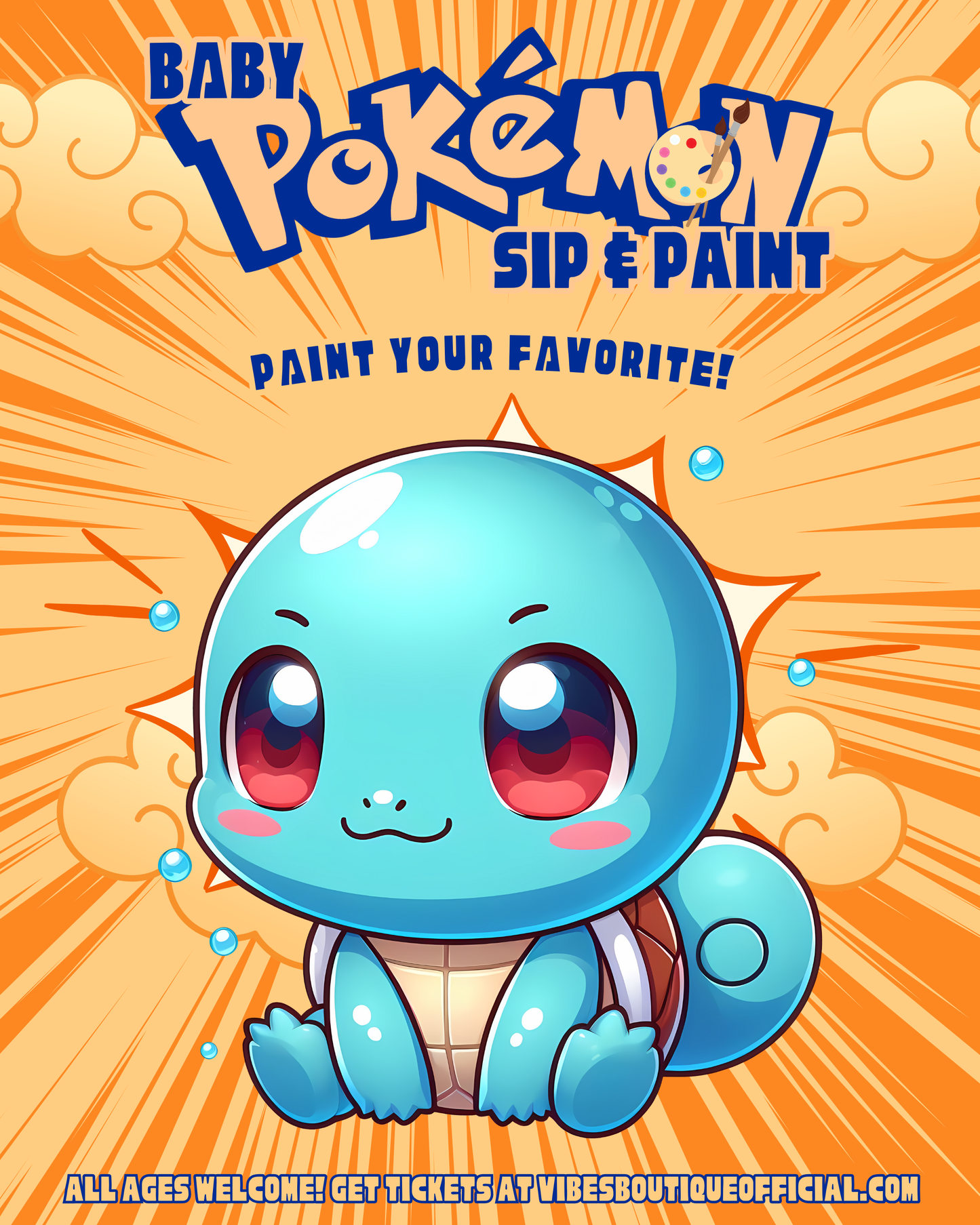 Baby Pokemon Sip & Paint (Feb 21-23 & Mar 1-2)