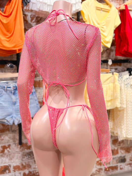 Crystal Bikini Set (Pink)