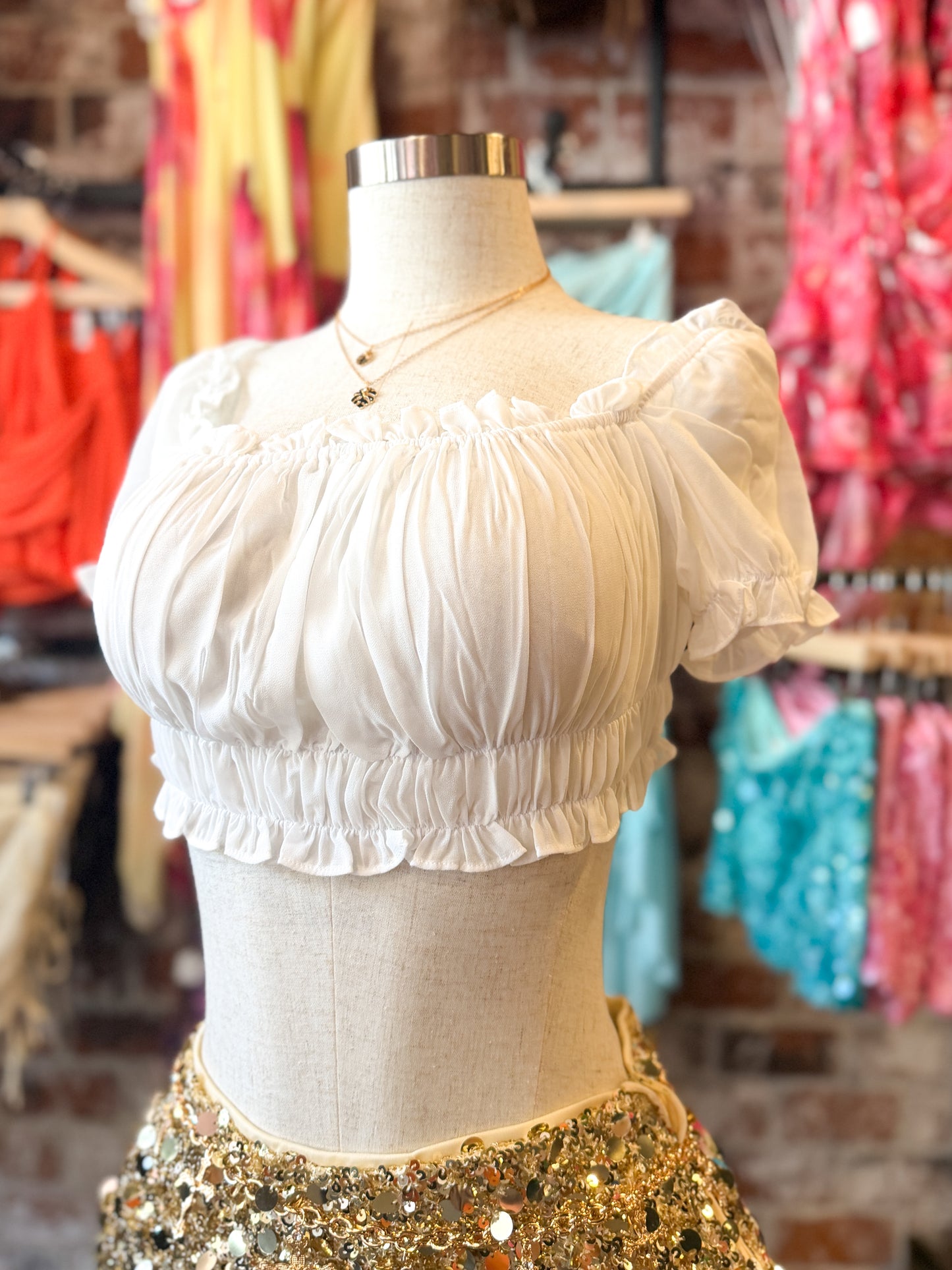 Brunch & Boujee Top (White)