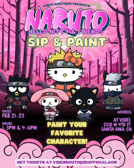 Hello Kitty Naruto Sip & Paint (Feb 21-23 & Mar 1-2)